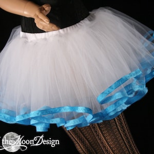 Custom color trimmed Adult Tutu tulle petticoat Sizes XS Plus Size Cosplay Halloween costume dance bridal team colors Sisters of the Moon image 5