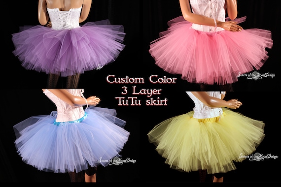 Turquoise Green Girl's Tutu, Adult Tutu, Women's, Plus or Extra Plus Size  Tulle Skirt 3 Layer Ballet 3 Layers, Elastic Waist Costume Dress -   Denmark