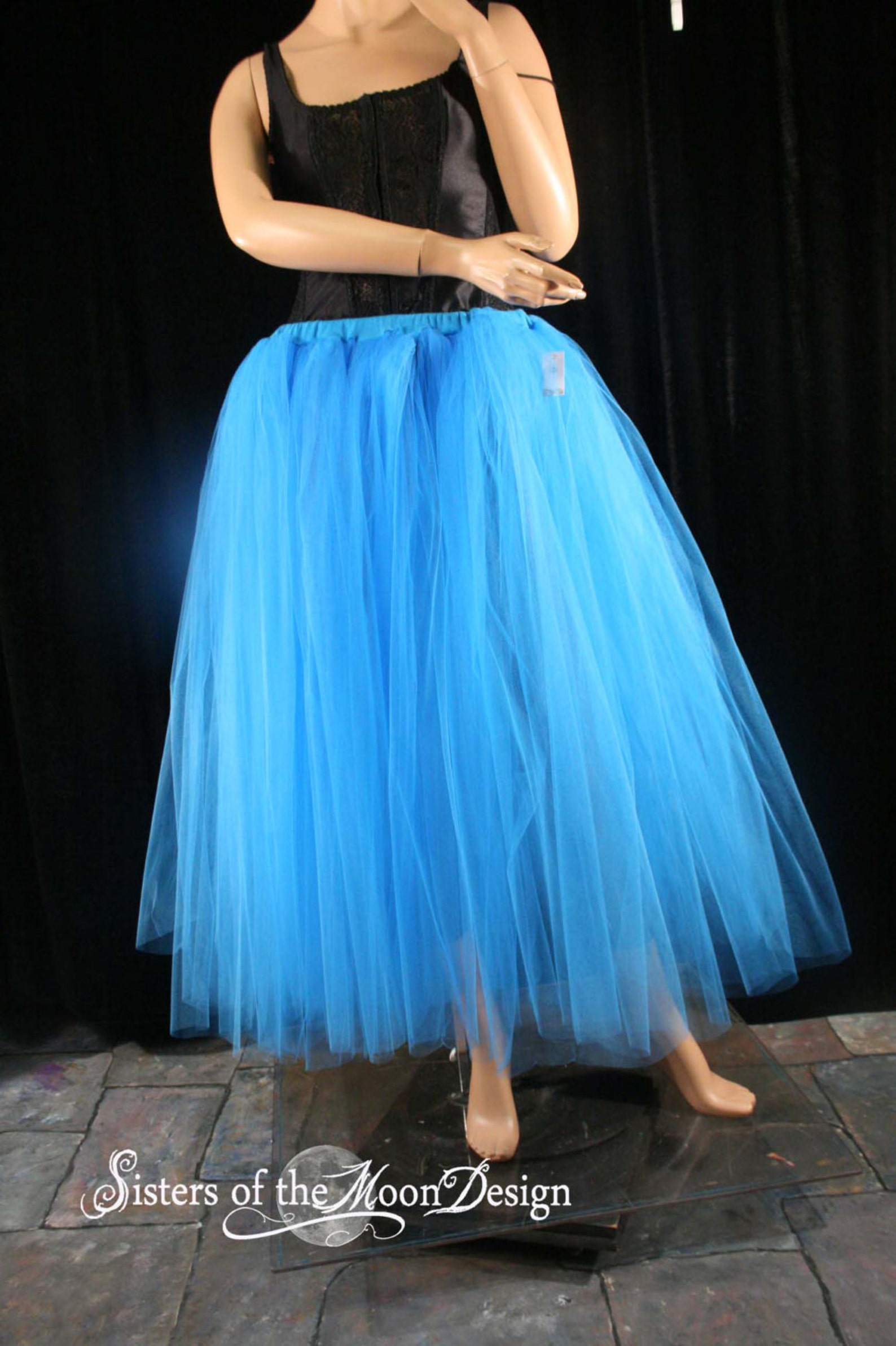 Adult Tutu Skirt Long Turquoise Extra Puffy Petticoat Two Etsy