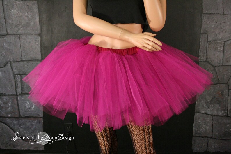 Fuchsia Tutu Skirt Extra Puffy Three Layer Petticoat Dance - Etsy