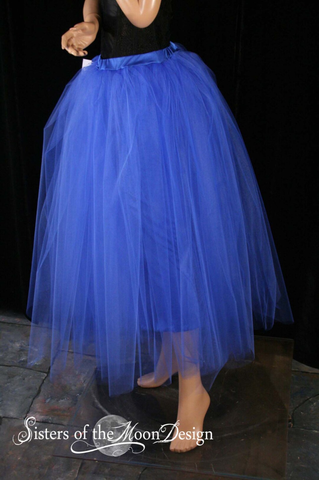 Large Tutu Royal Blue Maxi Tulle Skirt Adult Tutu Puffy Petticoat Two Layer Sizes ...