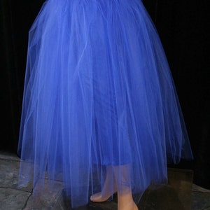 Royal Blue Maxi tulle skirt Adult tutu puffy petticoat two layer Sizes XS - Plus size - dance costume wedding bridal bridesmad bride tutu