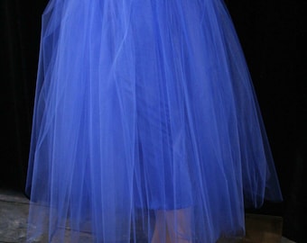 Royal Blue Maxi tulle skirt Adult tutu puffy petticoat two layer Sizes XS - Plus size - dance costume wedding bridal bridesmad bride tutu