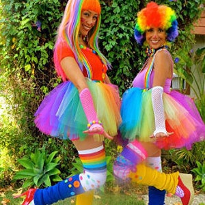 Rainbow Tutu short Tulle skirt Adult tutu pride carnival costume party Run race tutu roller derby cosplay clown You Choose Size SOTMD image 9