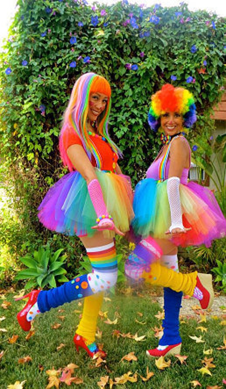 Rainbow Tutu short Tulle skirt Adult tutu pride carnival costume party Run race tutu roller derby cosplay clown You Choose Size SOTMD image 9