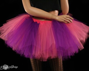 Pink Purple striped adult tutu skirt three layer - Sizes XS - Plus - dance petticoat costume kawaii birthday cake smash bachelorette tutu