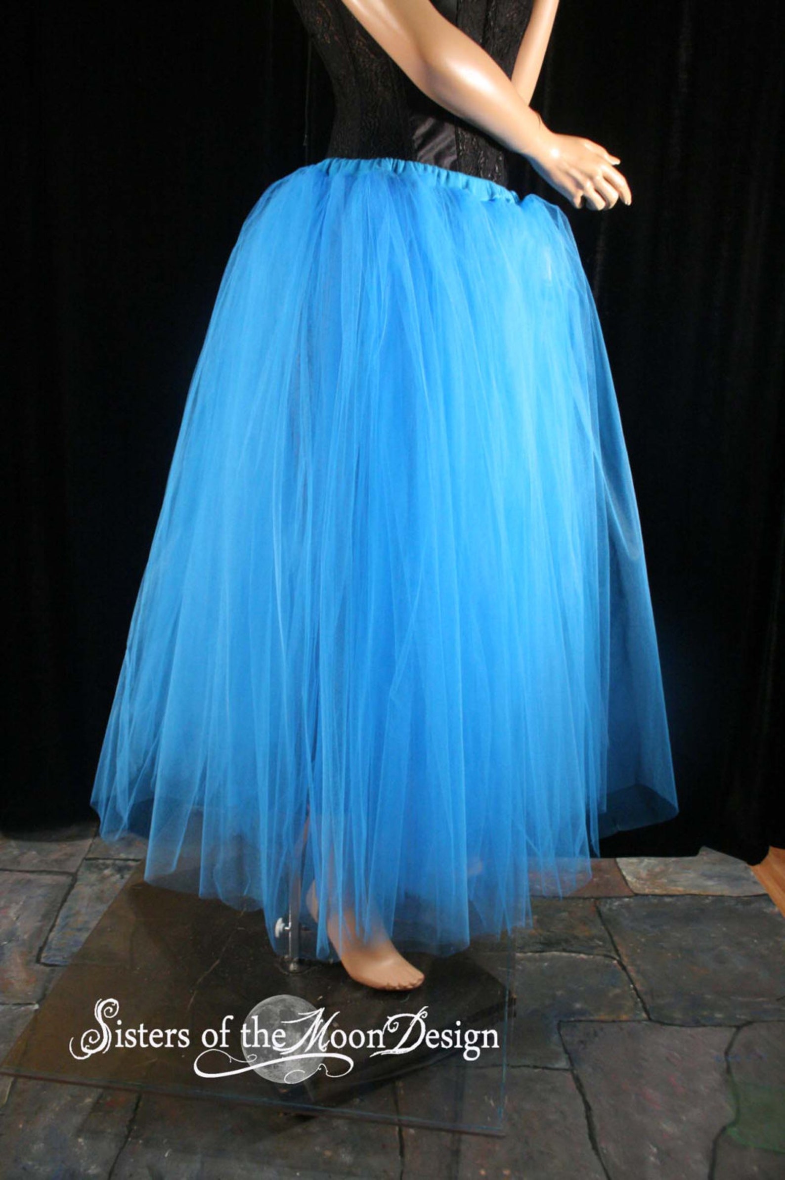 Adult Tutu Skirt Long Turquoise Extra Puffy Petticoat Two Etsy