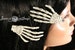 Skeleton hand hair clips barrette with Plain nails pair spooky gothic halloween costume skull witchy rockabilly goth  - Sisters of the Moon 