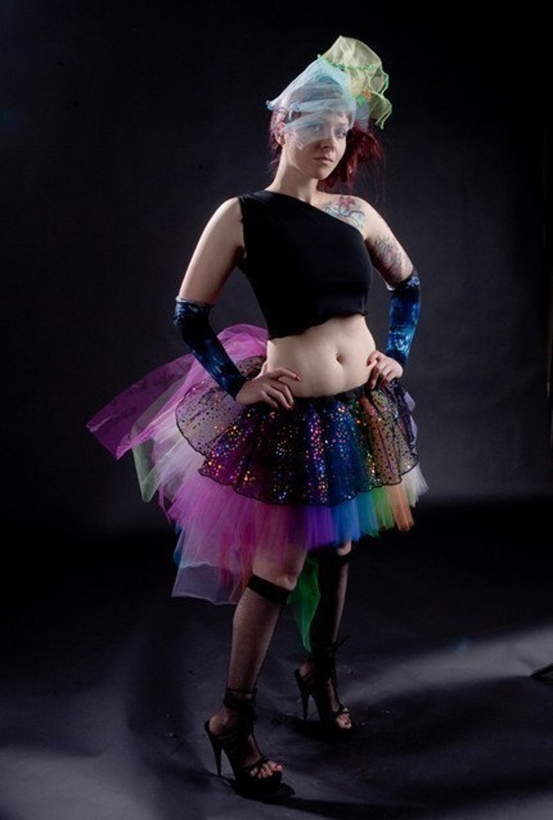 Dots and Rainbows Raver Tutu skirt Adult roller derby costume Etsy