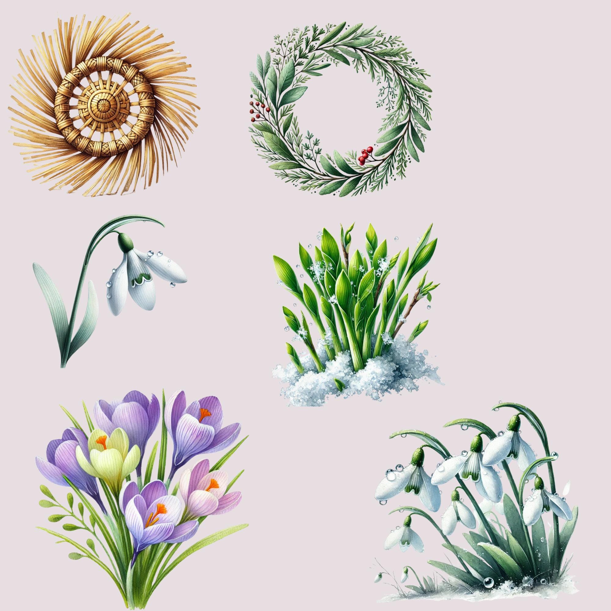 Imbolc Clipart Set: Pagan & Wiccan Symbols (digital Download) - Etsy