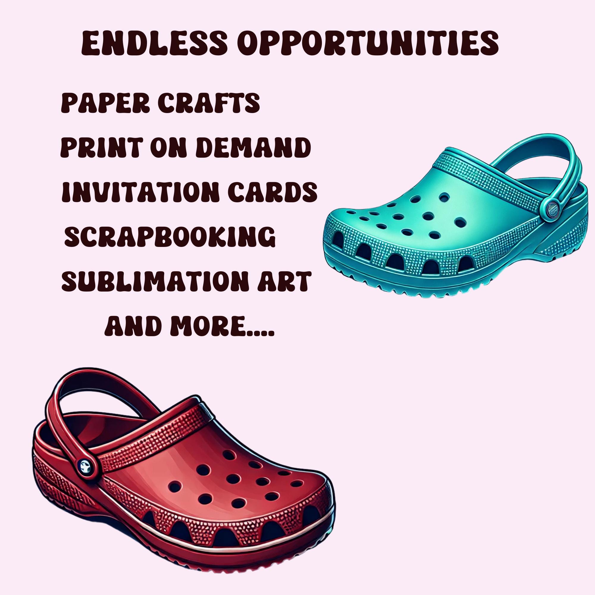 Colorful Crocs Clipart Set: 20 PNG Shoe Graphics (digital Download) - Etsy
