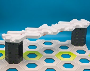 Gravitrax 3D-Druck Verbindungsset: 2 x Verbindungsteile für Kurvensteine, Kompatibles Zubehör für Gravitrax Bahn Kompatible Gravitrax Teile