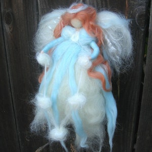 Wool Angel - Ethereal Winter Fairy Need Felted by Rebecca Varon- Angel-ornament Waldorf-inspired