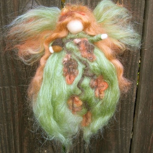 Wool Angel - Oak Leaf Autumn Fairy -  Needle felted Waldorf inspired by Rebecca Varon