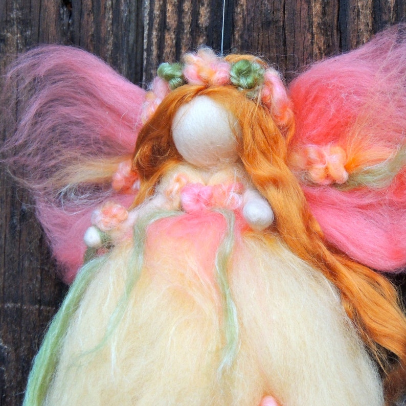 The Buttercup Fairy Needle felted soft sculpture Waldorf Inspired by Rebecca Varon image 4