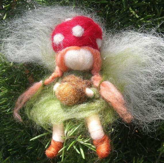 Forest Pixie Fairy - Waldorf Inspired Needle Felted Soft