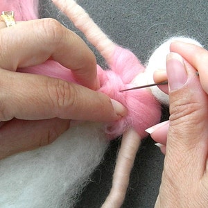 Wool Angel Needle felted Rose GardenFairy Waldorf inspired image 5