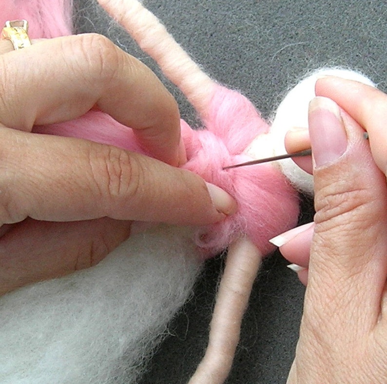 Wool Angel Needle felted Rose GardenFairy Waldorf inspired image 5