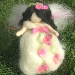 Wool Angel Needle felted Rose GardenFairy Waldorf inspired image 1