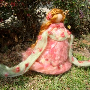 Spring Maiden- Waldorf-inspired needle felted soft sculpture