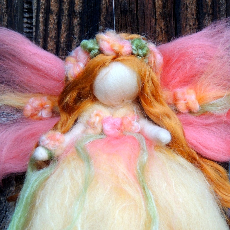 The Buttercup Fairy Needle felted soft sculpture Waldorf Inspired by Rebecca Varon image 1