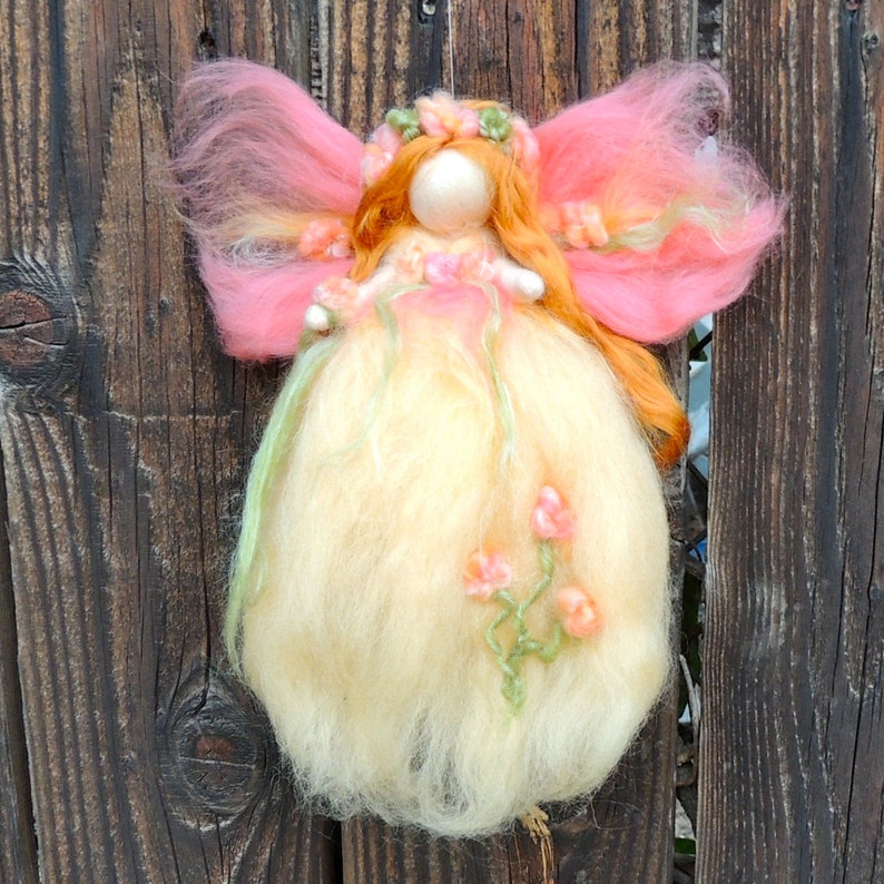 The Buttercup Fairy Needle felted soft sculpture Waldorf Inspired by Rebecca Varon image 2