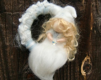 Needle-felted fairy mini-mobile Christmas Angel  ornament