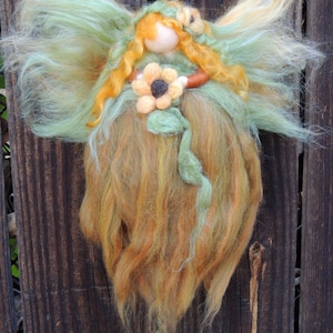 Sunflower Needle felted wool fairy angel Autumn Blossom Blessing Fairy Waldorf inspired by Rebecca Varon
