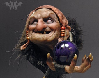Andy Bergholtz Maleva The Spell Witch Fully Painted and Finished Resin Bust