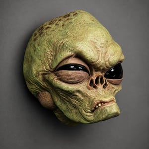 Andy Bergholtz Greylien Grey Alien Translucent Fully Painted and Finished Resin Magnet (Green Version)