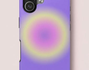 Aura Gradient Halo Phone Case | Y2K Dual Layer Protective Design