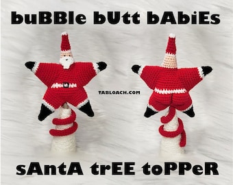 Santa crochet pattern Christmas Santa Tree Topper Crochet Star Holiday Decor Xmas Tree Star Ornament Amigurumi Pattern pdf tutorial