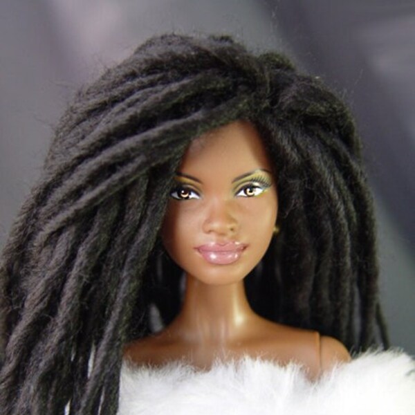 TABLOACH Custom WIG for your African-American Black Barbie 9133 (Limited Edition) Dreadlocks