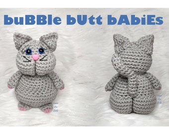 Cat crochet pattern kitty amigurumi plush kitten cute stuffed animal baby cat amigurumi pattern pdf crochet download funny gag gift toy butt