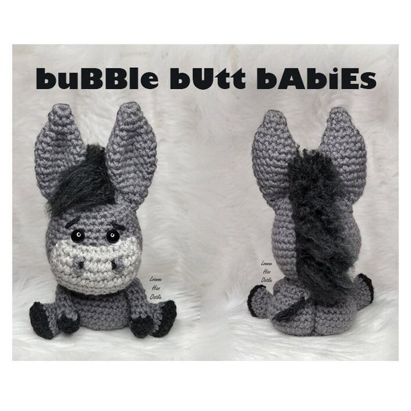 Donkey crochet pattern Horse amigurumi plush jackass cute stuffed animal baby nursery Christmas pattern pdf Jesus download funny gift butt