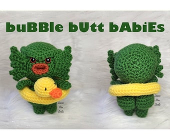 Creature from the Butt Lagoon Crochet Pattern by Tabloach DIGITAL PDF Downloadable