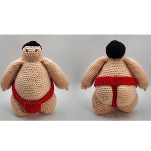 Crochet Sumo Wrestler MUSTER Amigurumi Japanisch Häkeln Kawaii Amigurumi Asiatisch Spielzeug Sport Wrestling einzigartig Witz Geschenk PDF Download Tutorial