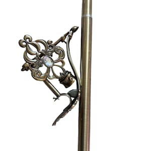 Single Rod Modern Luxury Heavy Duty Handmade Crystal Bronze Adjustable Rod, custom Crystal finials, Bracket