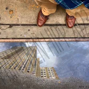 Empire State Building In Puddle Original Photograph Poster Print Choose Your Size Unique Art New York City Travel Gift Home Decor image 2