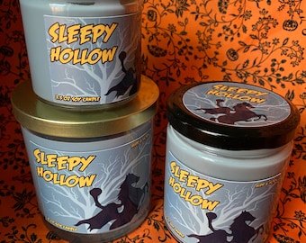 Sleepy Hollow Halloween Candle - Forest and Strudel Scented Soy Candle - Autumn Candle - Festive Decor - Fall Scents