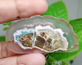 Slabs chrysocolla Chalcedony