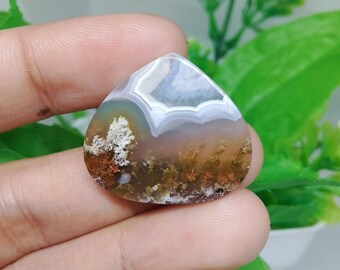 Moss Agate Gemstone (25x23x5mm)