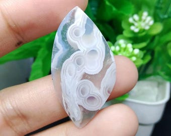 Moss Agate Gemstone (37x19x4.5mm)