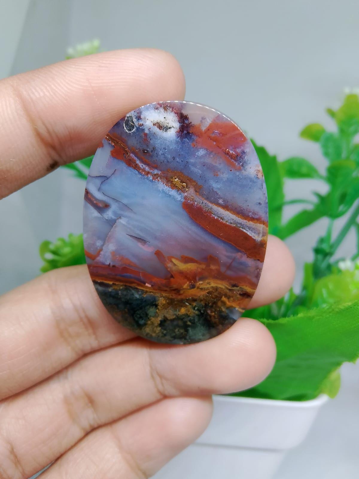 風光明媚なオパール化した珪化木天然銅 - Etsy 日本