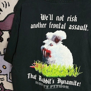 Vintage 2001 The Rabbit's Dynamite Monty Python Movie tshirt size XL