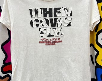 Vintage 90s When Cows Fly Twister Movie tshirt size S