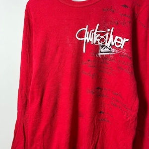 Vintage 2000er Jahre Quiksilver Surf Langarm Tshirt Größe 2XL