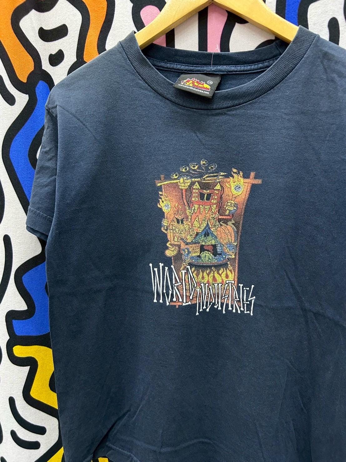 2000ss skatething期 SK務PT graphic shirt Vintage 2000s World Industries Skateboard Tshirt Size Fits Like S