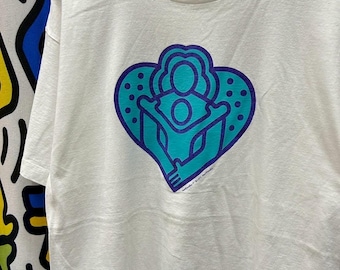 Camiseta vintage de HeartDoodles Art de 1995, talla L