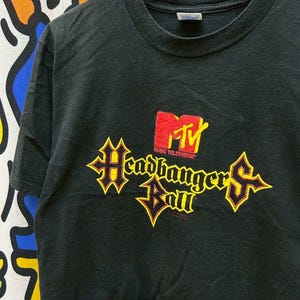 MTV カウ柄 Tシャツ XL 1991年製 Vintage 1991 MTV Headbangers Ball Tshirt Size L - Etsy